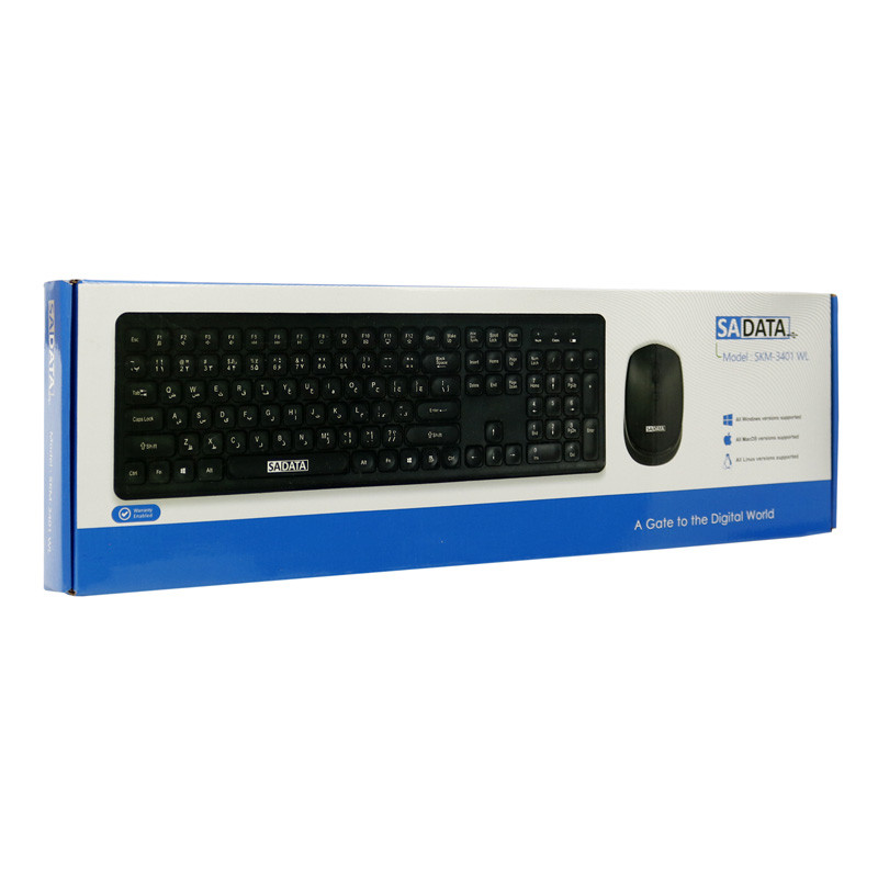 SADATA-SKM-3401WL-Wireless-keyboard-And-Mouse-1 کیبورد و موس بی سیم سادیتا SKM-3401WL